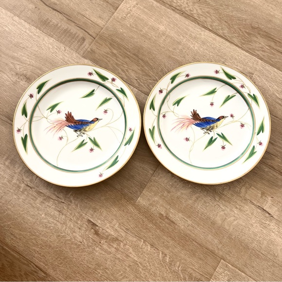 Royal Danube Other - RARE 2 X Royal Danube Dinner Plates‎ Hand Painted Bird By Seres Erzsebet 9 3/4”